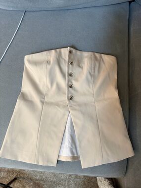 Abercrombie & Fitch Cream-Beige Lined Shirt